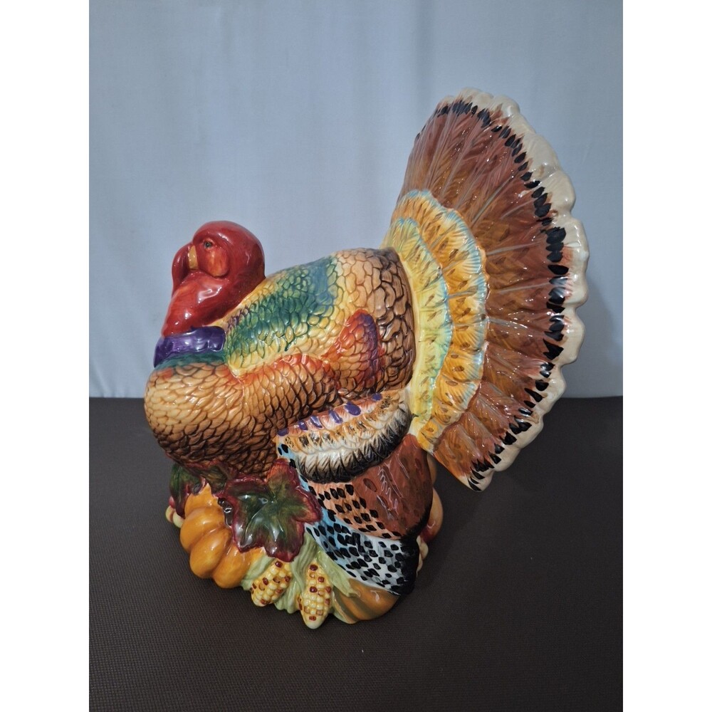 Astor & Lane 12" Domestic Turkey Thanksgiving Table Centerpiece Figurine Decor - Picture 7 of 12